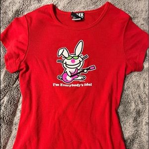 Happy Bunny y2k Baby Tee